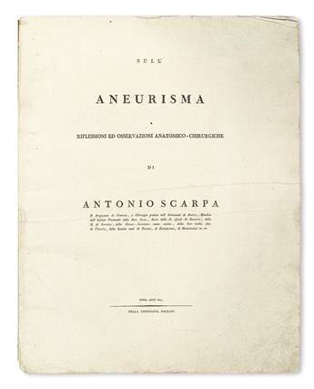 SCARPA, ANTONIO. SullAneurisma.  1804
